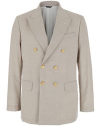 Reveres 1949 - Double Breasted Virgin Wool Jacket - Lyst
