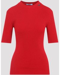 Prada - Ribbed Top - Lyst
