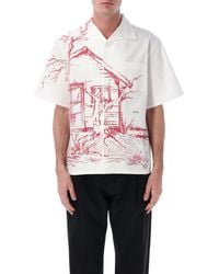 Prada - "Cabin" Printed Cotton Shirt - Lyst