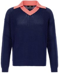 Fendi - Navy Blue Cotton Polo Shirt - Lyst