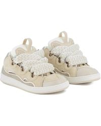 Lanvin - Front Lace-Up Sneakers With Pull-Tab - Lyst