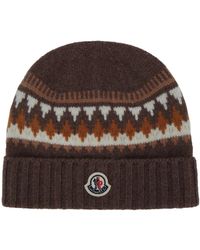 Moncler - Mini Logo Knit Hat For Kids - Lyst