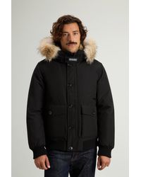 Woolrich - Detachable Fur Polar Bomber Jacket - Lyst