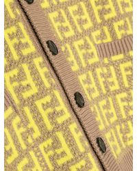 Fendi - Ff-Jacquard Knitted Cardigan - Lyst
