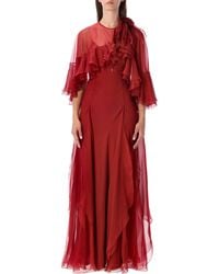 Alberta Ferretti - Alberta Ferretti Silk Chiffon Gown - Lyst