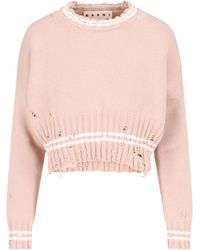 Marni - Crop Crewneck Sweater - Lyst