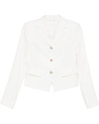 BOSS - Cropped Tailored Structured Blazer - Lyst