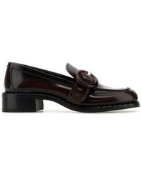 Prada - Brushed Leather Loafers - Lyst