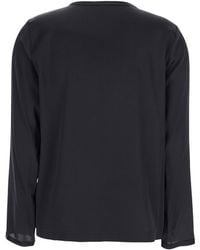 Le Plain - Silk Long Sleeve Crew Neck Blouse For - Lyst