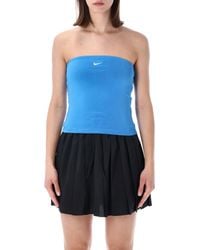 Nike - Fitted Bandeau Top With Logo - Lyst