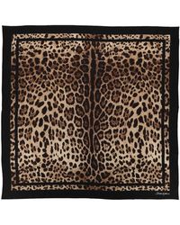 Dolce & Gabbana - Dolce & Gabbana Animal Print Scarf - Lyst
