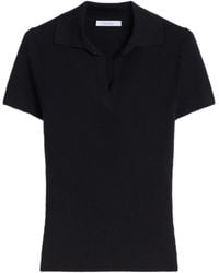 Max Mara - Virgin Wool Albero Knit Ribbed Polo - Lyst