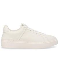 Balmain - Low-Top Leather Sneakers - Lyst