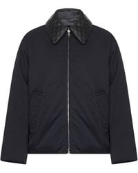 Bottega Veneta - Puffer Jacket With Woven Collar By - Lyst