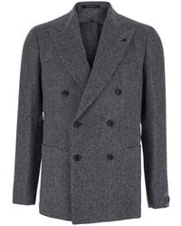 Tagliatore - Double-Breasted Montecarlo Blazer Blazers - Lyst