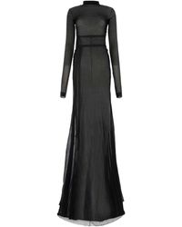 Ann Demeulemeester - Cotton Blend Long Dress - Lyst