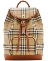 Burberry - Check Backpack - Lyst