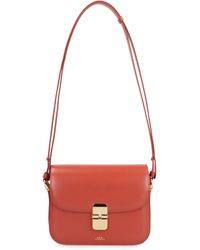 A.P.C. - Grace Small Leather Crossbody Bag Cowhide Shoulder - Lyst