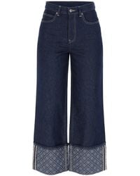Tory Burch - Jeans With Lapels - Lyst