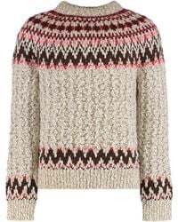 Moncler - Sweater Wool Jacquard Virgin Sweatshirts - Lyst