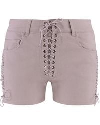 Ludovic de Saint Sernin - Lace-Up Cotton Shorts - Lyst