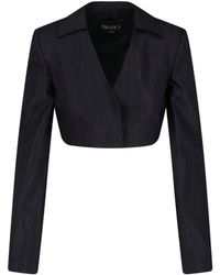 Dondup - Cropped Tailored Blazer Jacket - Lyst