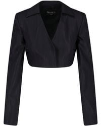 Dondup - Cropped Tailored Blazer Jacket - Lyst