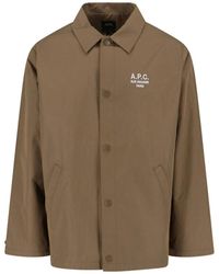 A.P.C. - Classic Jacket With Structured Silhouette - Lyst