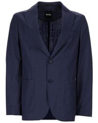 BOSS - Virgin Wool Blazer - Lyst