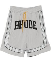 Rhude - Mesh Shorts With Front Logo, Drawstring Waist & Pockets - Lyst