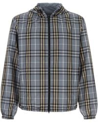Burberry - Check Hood Jacket - Lyst