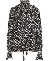 Chloé - Silk Shirt With Polka Dot Pattern - Lyst