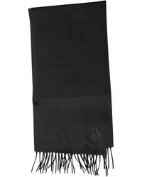 Max Mara - Sciarpa Con Logo E Frange - Lyst