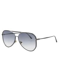 Tom Ford - Sunglasses Aviator Full Rim, Shiny Frame And Smoke Gradient Lens Ft085301B - Lyst