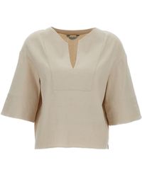 Max Mara - Relaxed Fit V-Neck Blouse - Lyst