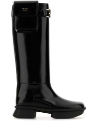Prada - Leather Boots - Lyst