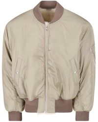 AURALEE - Shearling-Lined Bomber Jacket - Lyst
