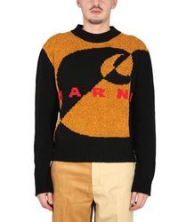 Marni - Cross-Neck Wool Sweater - Lyst