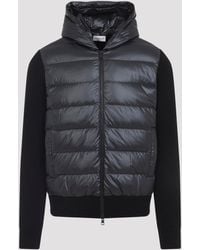 Moncler - Wool-Lined Hooded Zip-Up Sweatshirt - Lyst
