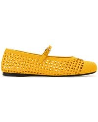 Prada - Crochet Ballet Flats - Lyst