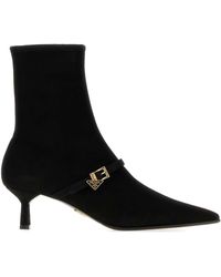 Prada - Suede Ankle Boots - Lyst