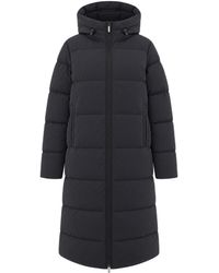 K-Way - Long Hooded Puffer Coat - Lyst