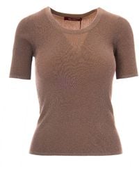 Max Mara - Knitted Round Neck Top - Lyst