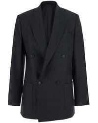 Grifoni - Double-Breasted Notched Revers Blazer - Lyst