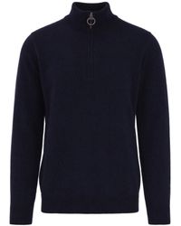 Barbour - Half-Zip Wool Sweater - Lyst
