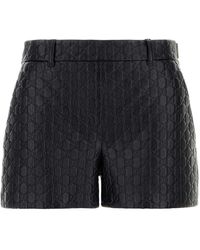 Gucci - Leather Shorts - Lyst
