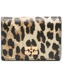 Ganni - Mini Closure Wallet With Metal Logo - Lyst