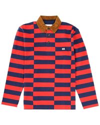 Wales Bonner - Long-Sleeve Striped Polo Shirt - Lyst