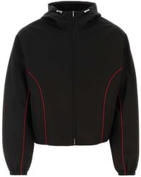 Ferragamo - Tech Cotton Blouson Jacket With Contrast Piping - Lyst