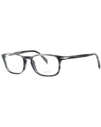 David Beckham - Eyeglasses Rectangle Full Rim, Horn Frame And Clear Demo Lenses Lens Db102702W800 - Lyst